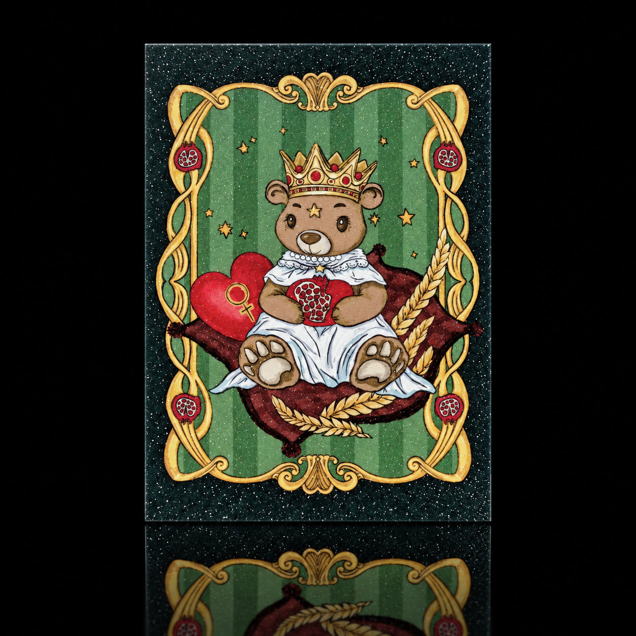The Empress Tarot Postcard – Crowned Bear | Receive Good Things