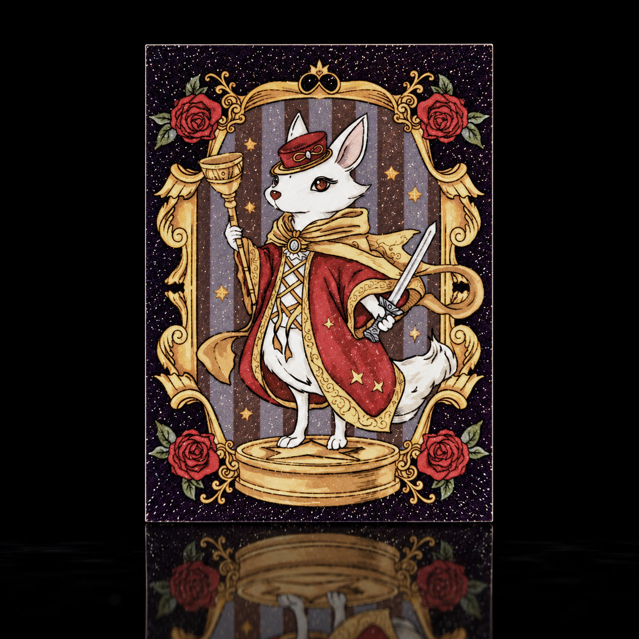 The Fool Tarot Postcard – Royal Rabbit | Courage to Begin