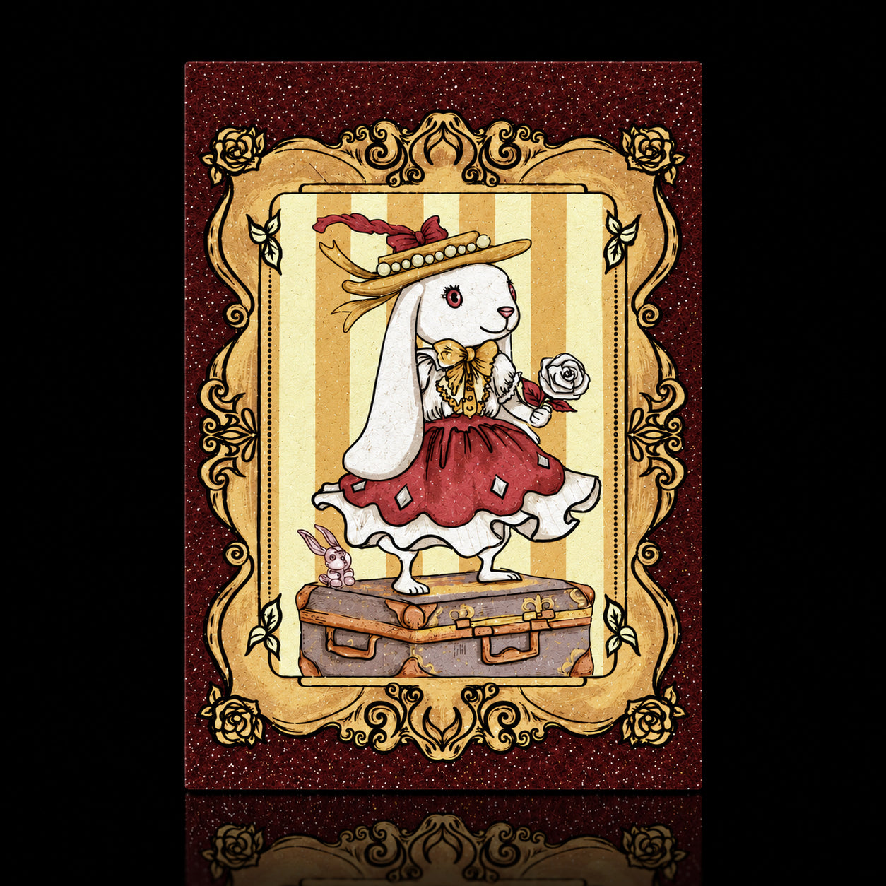 The Fool Tarot Postcard – Storybook Rabbit | New Beginnings